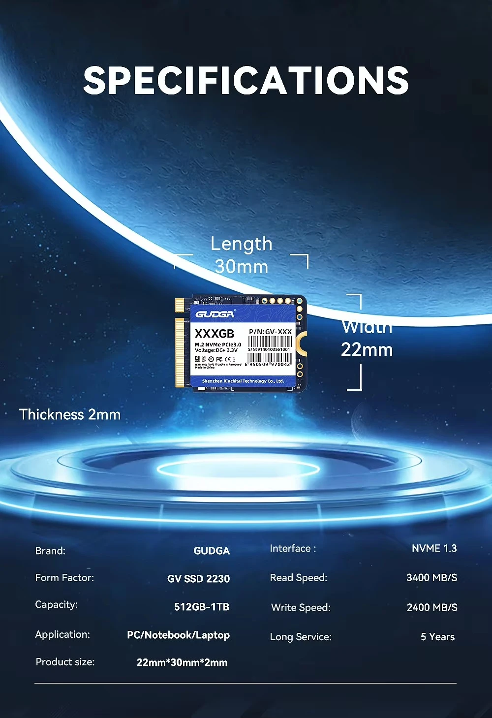 SSD NVMe M2 PCI-e 3.0X4 Internal Hard Disk